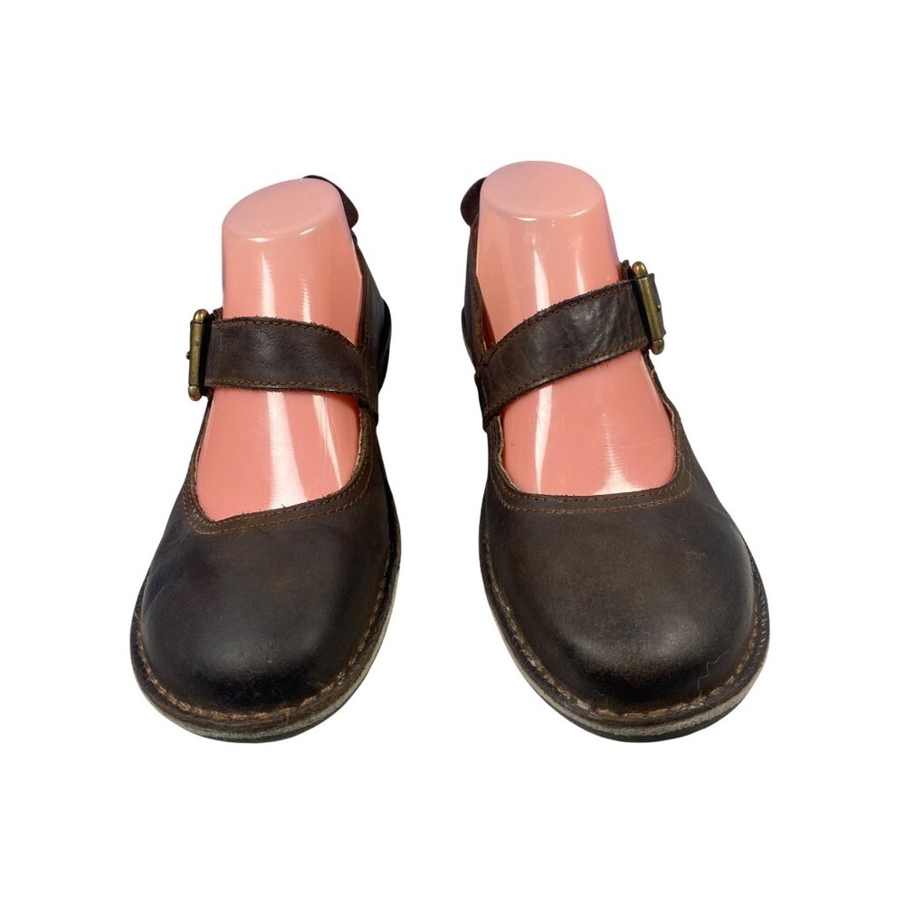 Weinbrenner Brown Leather Buckle Strap Shoe Boho Cottage Prairie Size 40 - Picture 11 of 11